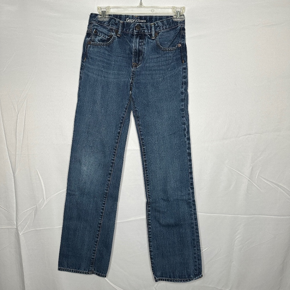 Gap Kids 1969 Medium Wash Slim Jeans with Plaid Lining